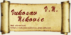 Vukosav Miković vizit kartica